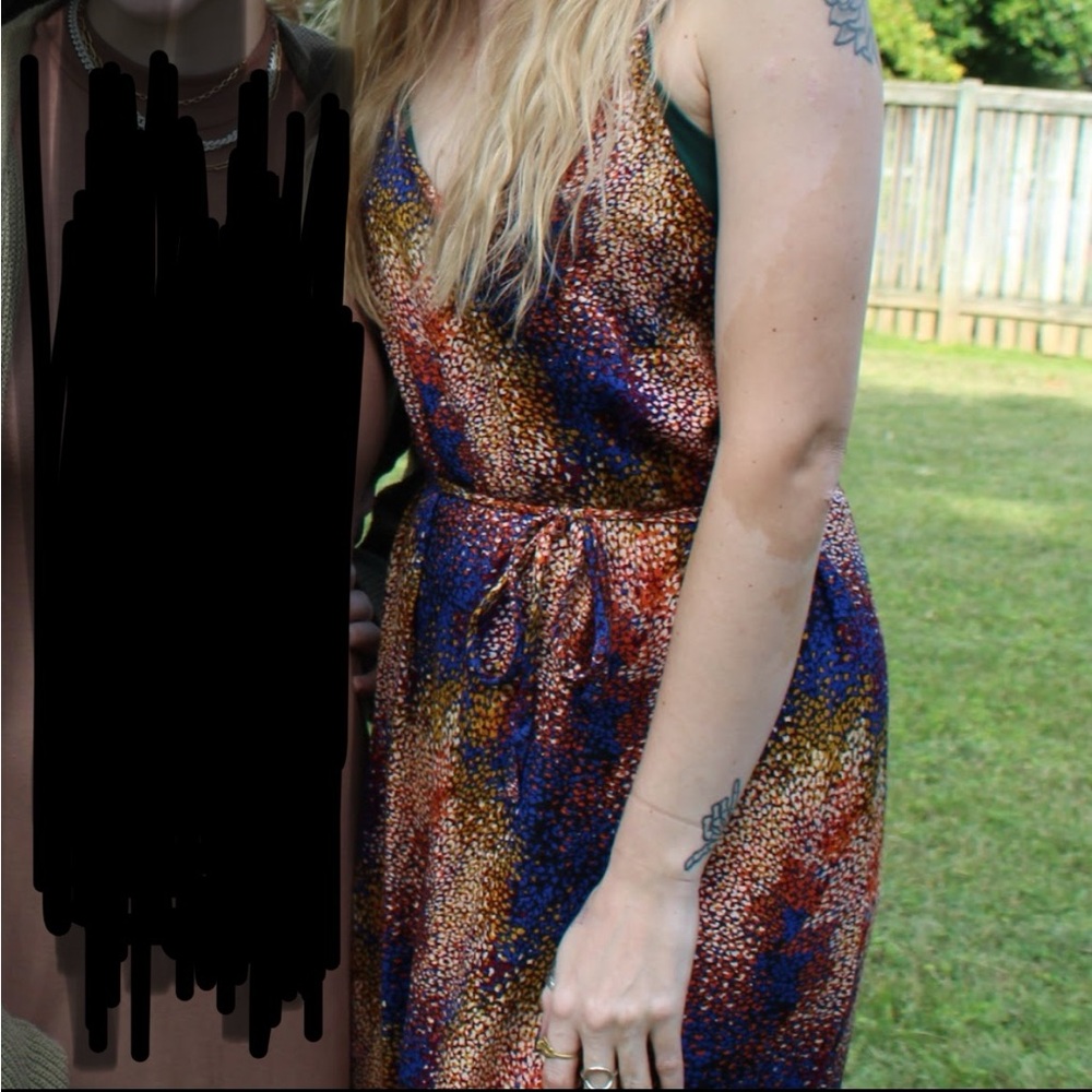 Multicolor Sleeveless Slip Dress